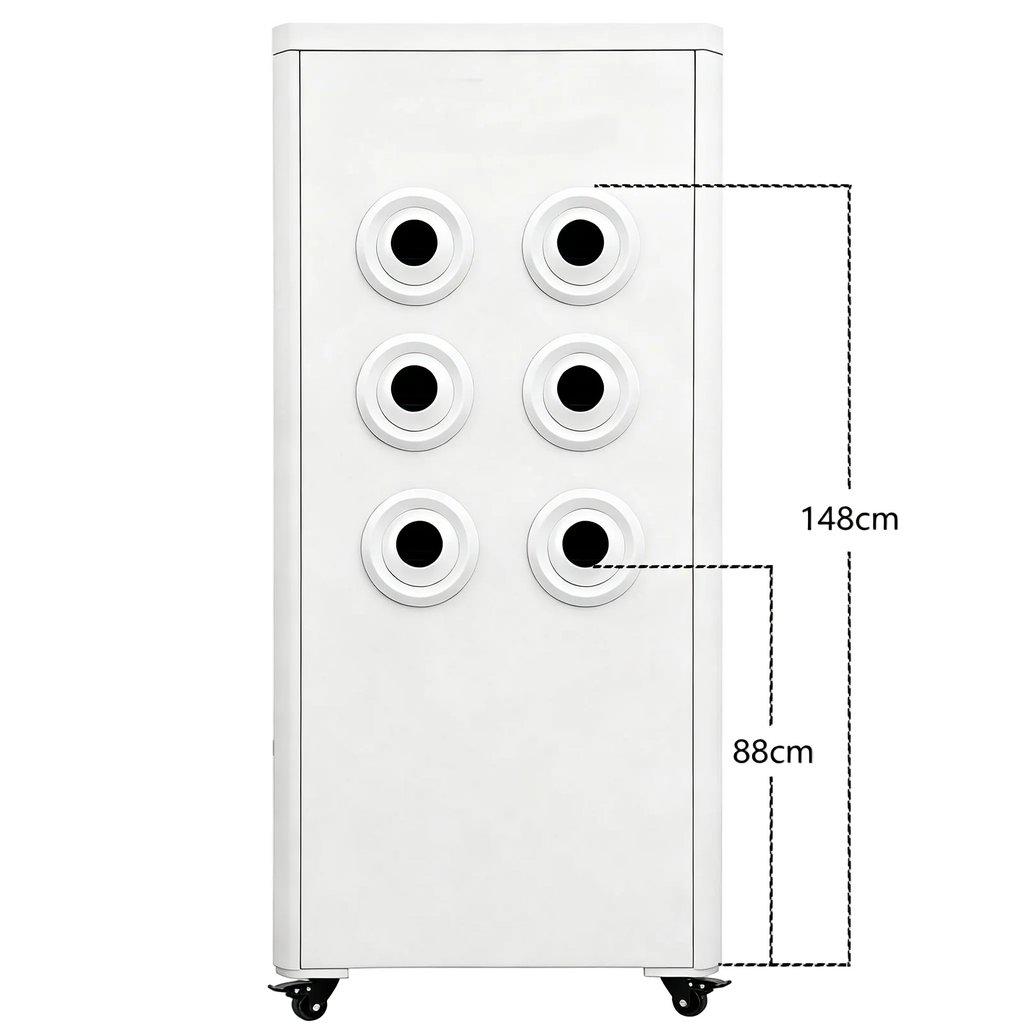ZP-V9-6 White 31000 BTU Heavy-Duty Portable Air Conditioner | 6-Vent Commercial AC