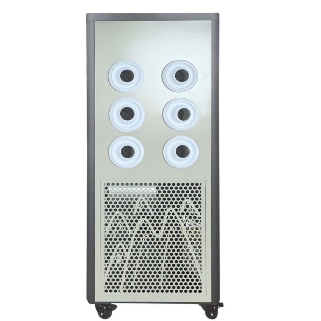 ZP-V9-8 Matte Beige Six Nozzle Mobile Vertical Industrial Spot Air Conditioner