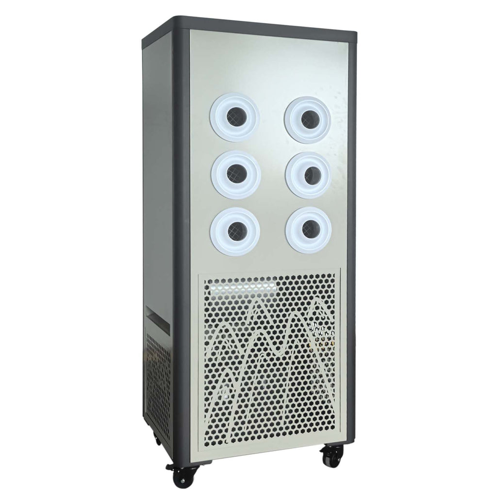 ZP-V9-8 Matte Beige Six Nozzle Mobile Vertical Industrial Spot Air Conditioner