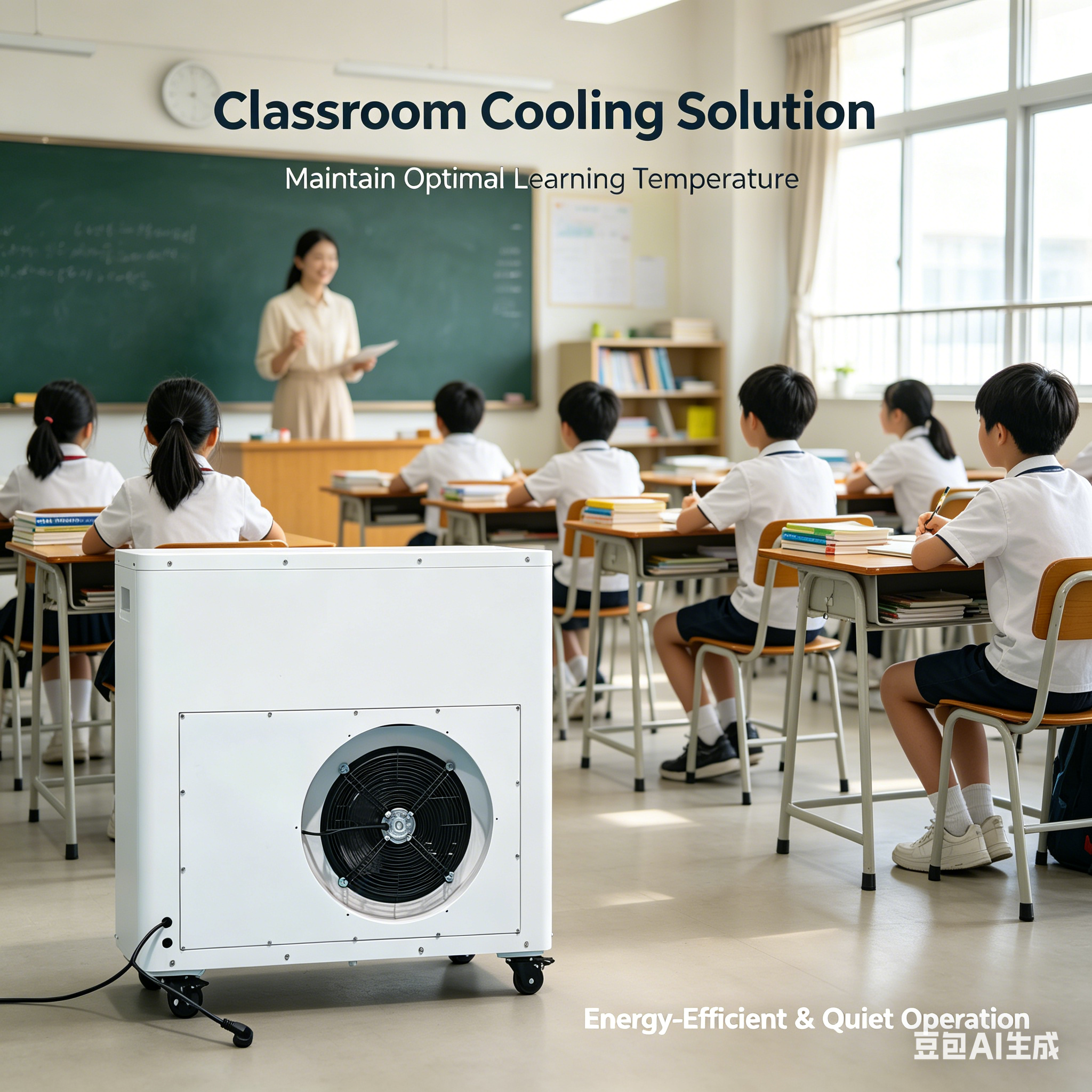 ZP-A9-2 White 18000 BTU Portable Air Conditioner and Heat Pump | 4 Vent Commercial AC