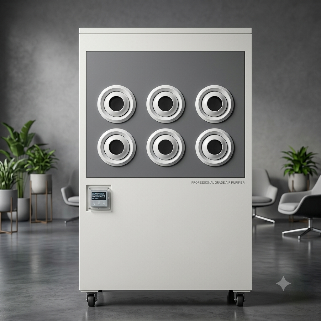 ZP-V6-6 Silver 6-Nozzle Mobile Vertical Industrial Spot Air Conditioner