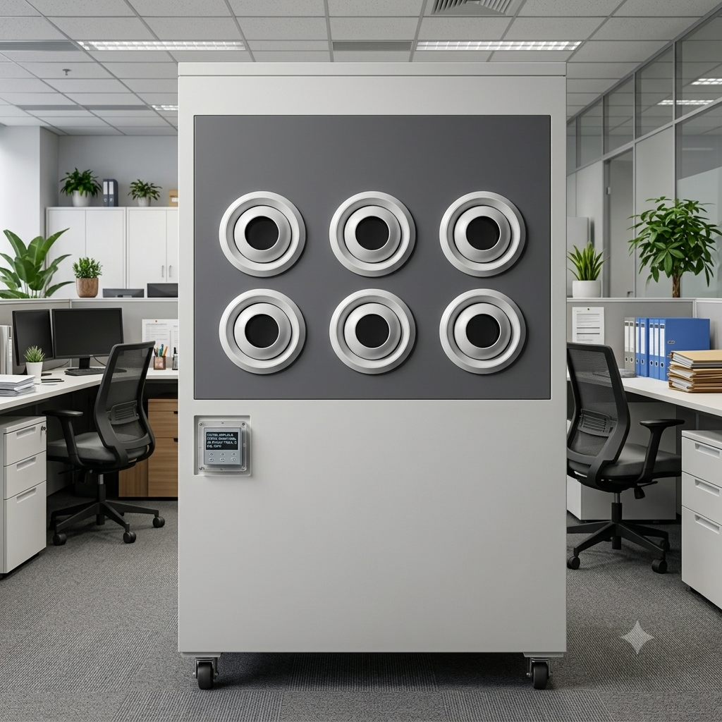 ZP-V6-6 Silver 6-Nozzle Mobile Vertical Industrial Spot Air Conditioner