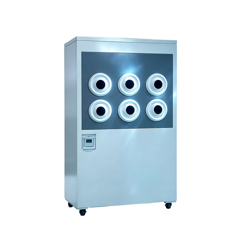 ZP-V6-6 Silver 6-Nozzle Mobile Vertical Industrial Spot Air Conditioner